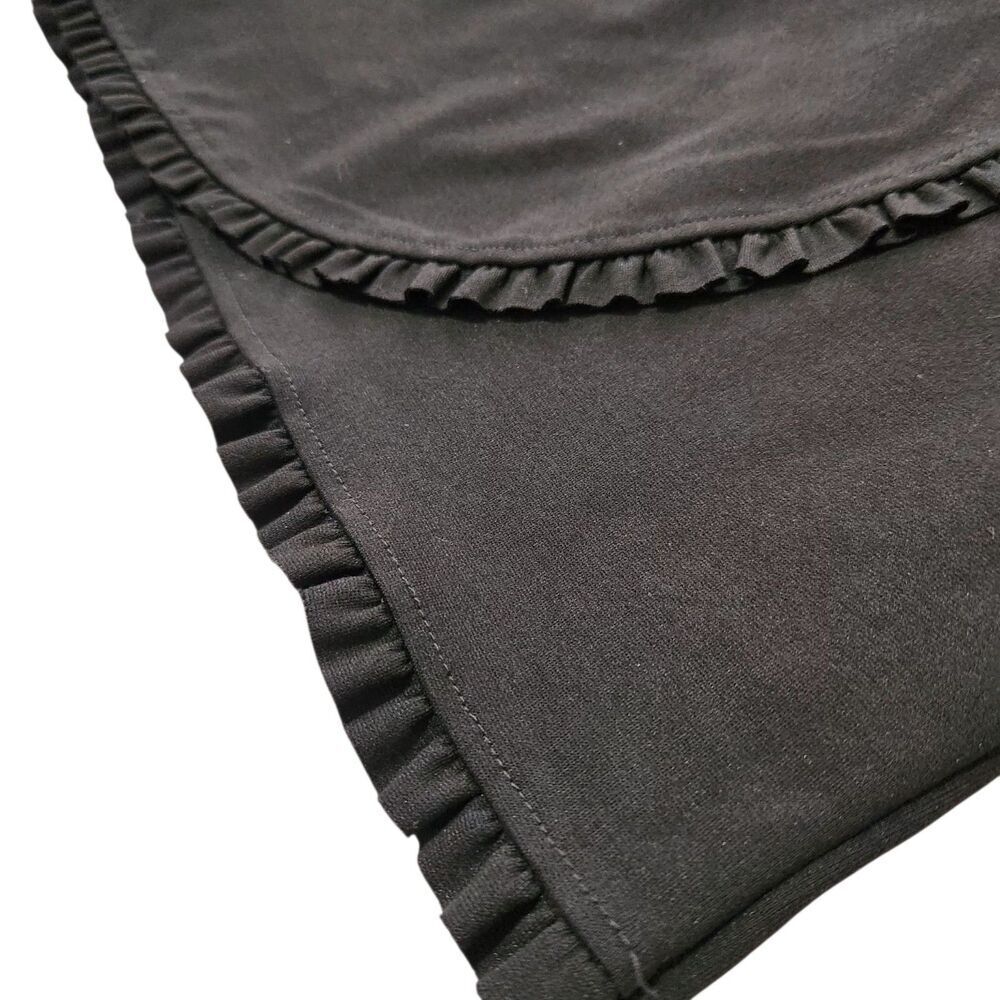 Athena Marie Womens Skirt Size Medium Black Stretch Ruffle Details Front.  New - Picture 8 of 11